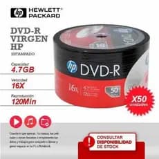 50 Mídia Dvd HP Logo 4.7gb 120min Promoção