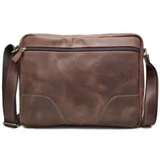 Bolsa Pasta Carteiro Em Couro Legítimo Masculina Transversal
