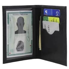 Carteira Masculina Slim Couro  Porta Rg Porta Cartões Preto