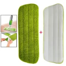 Kit 2 Refil Mop Spray Pano Microfibra Lavável Reutilizável Para Piso Frio Sintético Madeira