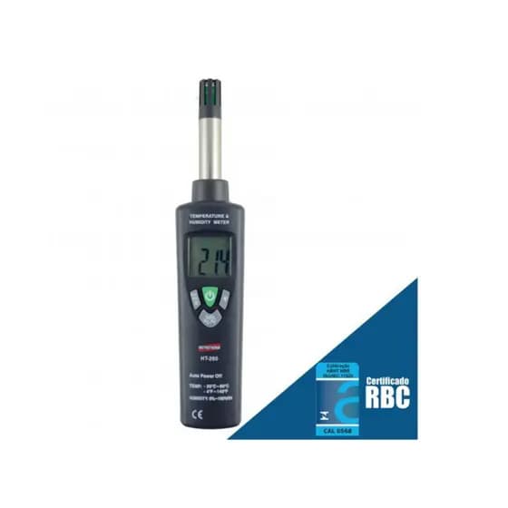 Termo Higrômetro Digital Temperatura Umidade Min Max Ht-260 Portátil Instrutherm Certificado Rbc