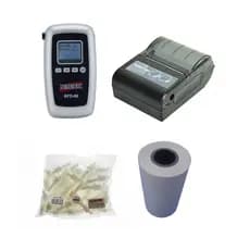 Kit Bafômetro Etilômetro Bluetooth Bfd-60 Mini Impressora Certificado 10 Rolo Papel 1010 Bocal