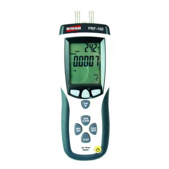 Medidor Pressão Digital Vazão Temperatura Velocidade Manômetro Usb Ar Tubo Pitot Prf-100 Maleta