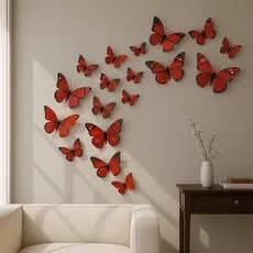 Kit com 12 Borboletas decorativas 3d com Adesivo para Decoração de Geladeira Quarto Teto Parede