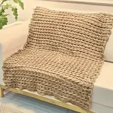 Manta de Tricot Sofá Poltrona 150x100cm Aconchego Decorativa Sala