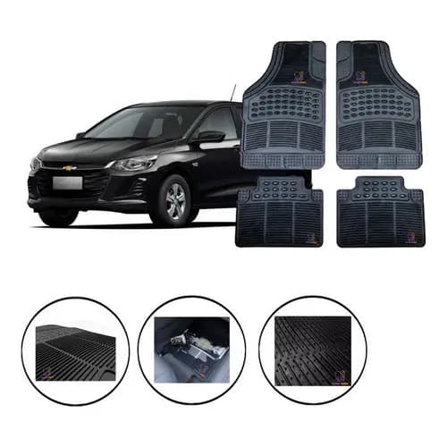 Jogo Tapete Carpete Borracha Onix Hatch E Sedan 2017 A 2021