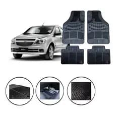 Jogo Tapete Carpete Borracha Chevrolet Agile 2010 A 2013