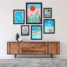 Kit 6 Quadros Placas Decorativas Para Sua Casa Piscina Chinelo Boias Divertidas