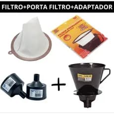 Kit Coador De Café + Porta Filtro + Adaptador