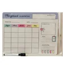 Imã Lousa Magnética Planner Quadro Porta Recado p/ Geladeira