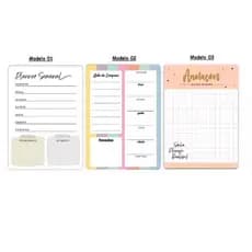 3 Quadro Lousa Magnética Planner Anotações Compras