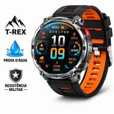 Smartwatch T-REX Original Tela AMOLED 1.7" Resistente Militar Bluetooth e Prova D'Água