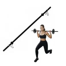 Barra para Musculação Body Pump 1.20Mt, Ou Barra oca 40Cm Presilhas Treino Academia Fitness Treinamento em Casa