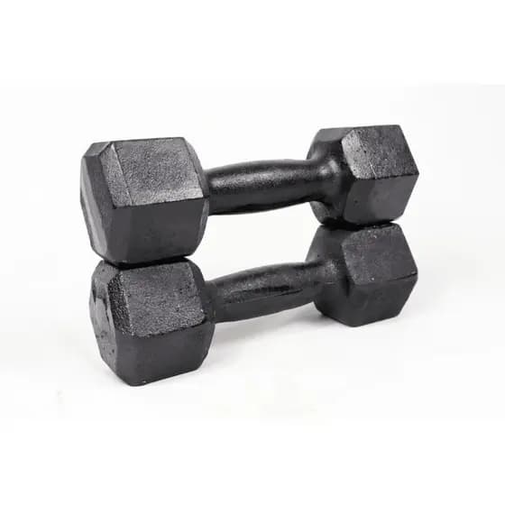 PAR HALTER SEXTAVADO DE 4KG FERRO FUNDIDO PARA TREINO E MUSCULAÇÃO
