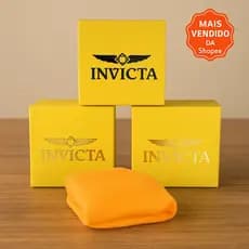 Caixa invicta para relógios amarela