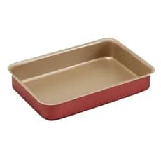 Assadeira Antiaderente teflon retangular alta 4,5 L cor cereja