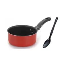Panela Papeiro Leiteira 16 cm Antiaderente Teflon 5 Camadas com Colher de Arroz
