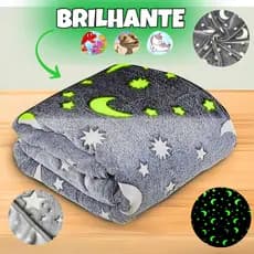Cobertor Manta Magica Infantil Brilhante - Tamanho Casal 2,00x1,80Mt Brilha No Escuro Antialérgico
