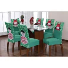 1 Unid Capa de Cadeiras Avulsa para Mesa de Jantar - Natal e Ano Novo - Malha Gel - Natalinas e Ano Novo