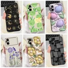 Para Xiaomi Poco M5 Caso 2024 Novo Estilo De Moda Flor Arte Pintada Volta Capa Protetora Xiomi M 5 Embalagem Macia