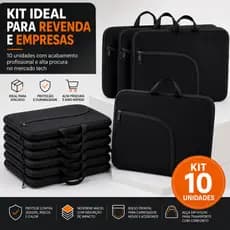 Capa Case Pasta Notebook Com Bolso 15,6 Preta 10 Unidades