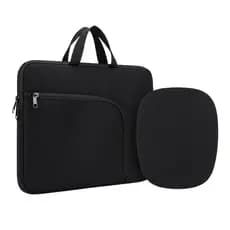 Capa Case Luva Para Notebook 15,6 Bolso Extra + Mouse Pad Pro Preto
