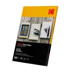 Papel Fotográfico Kodak A4 180g Brilho Glossy 50 Folhas para Impressão a Jato de Tinta 210x297