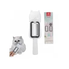 Escova Removedora De Pelos Limpeza Gato Pets 4 Em 1 Branco