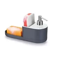 Dispenser Para Detergente, Bucha E Sabão By Arthi - Preto