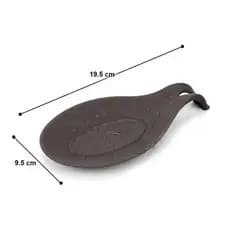 Descanso de Talheres Preto Silicone Utensílio Cozinha Garfo Faca Colher