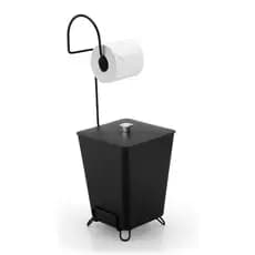 Suporte para Papel Higiênico com Lixeira de 7 Litros - Organize seu Banheiro com Estilo