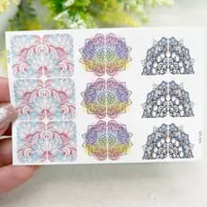 Adesivos de unhas mandalas para canto das unhas,Adesivo,películas,unhas,nails art,unhas decoradas,decoração de unha,unha delicada,cartela de unha,Queyti películas para unhas,não é adesivo 3d,não é artesanal