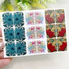 Adesivos de unhas mandala Adesivos,películas,unhas,nails art,unhas decoradas,decoração de unha,unha delicada,cartela de unha,Queyti películas para unhas,não é adesivo 3d,não é artesanal