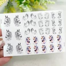 Adesivos de unhas country cavalos Adesivos,películas,unhas,nails art,unhas decoradas,decoração de unha,unha delicada,cartela de unha,Queyti películas para unhas,não é adesivo 3d,não é artesanal