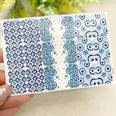Adesivos de unhas olho grego azul,Adesivo,películas,unhas,nails art,unhas decoradas,decoração de unha,unha delicada,cartela de unha,Queyti películas para unhas,não é adesivo 3d,não é artesanal
