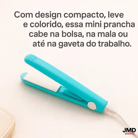 Chapinha Alisadora 160°c - Mini Prancha Portátil Bivolt Modelador