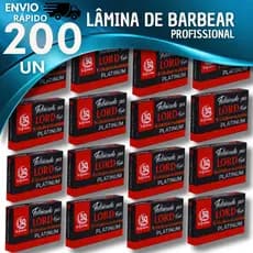 Conjunto de  Lâminas Lord Platinum Para Barbeiros Profissional  Gillette Aço Inox Durável Utilidades