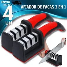 Combo 4 Amolador Afiador De Facas Em Aço Inox  Afiadores Amolador De Faca Profissional Amoladores
