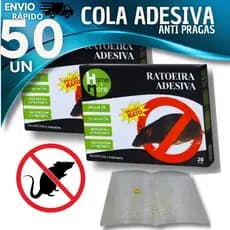KIT 50 Sistema Adesivo de Monitoramento para Ambientes Gruda Controle Insetos Anti Pragas Pega Tudo Barata Escorpião