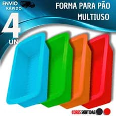 Combo Formas De Pão Bolo Inglês Assadeira Retangular Silicone Antiaderente Utensílios Cozinha Forma