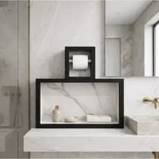 Nicho 60x30 Porcelanato + Papeleiro | Banheiro Moderno | Resistente | Full