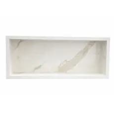 Nicho de banheiro em porcelanato 80x35 porta shampoo, lavabo e organizador.