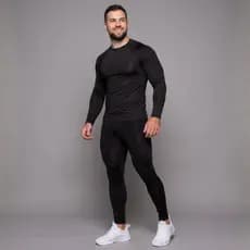 Calça Térmica Com Proteção Solar UV 50+ Segunda Pele Esportiva Treino Compressão Frio Calor Malha Fria