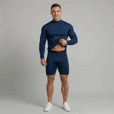 Bermuda Térmica Com Proteção Solar UV 50+ Segunda Pele Esportiva Treino Compressão Frio Calor Malha Fria