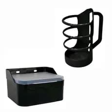 Kit Saleiro De Mesa 1k + Porta Óleo Plástico Preto