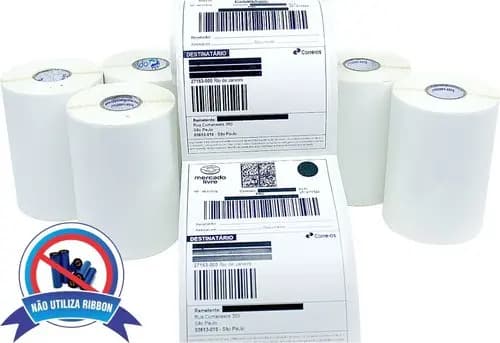 Rolos Etiqueta Termica 10x15 cm 100x150 mm com Serrilha E-commerce Zebra Argox Envio Opcao Etiquetas