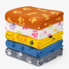 Kit 5 Mantas Para Pets - Cobertor P/ Cães E Gatos Estampas Fofas Sortidas