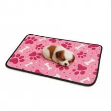 Tapetinho Cama Toque de Frescor | Cães e Gatos | Portátil Dobrável P/ Casa e Viagem 70x50cm Multiuso