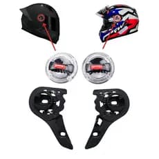 Reparo Completo Botão Fixação Viseira Transparente Cristal Ls2 Ff358 Helt Strada Fw3 Gt Texx Mormaii FF310