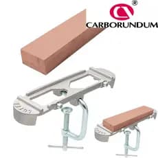 Kit Pedra Afiar Carborundum 400 com Suporte de Alumínio Lufel
